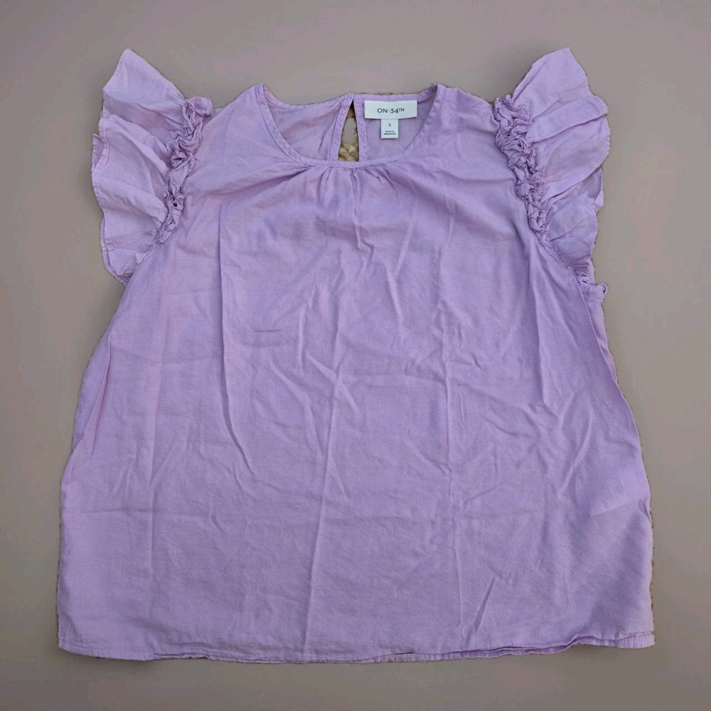 ON 34TH Ruffle Sleeveless Top Womens Size Small